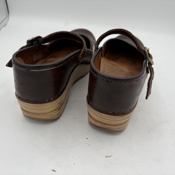 Dansko Marcelle Mary Jane Brown Leather Clogs Women’s size 37 US 6.5-7 - Picture 12 of 13